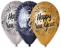  Happy New Year lufi 3 szín 10db /cs, 33cm - jatek21