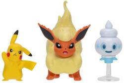 Pokémon 3 db-os figura csomag - Pikachu, Vanillite, Flareon