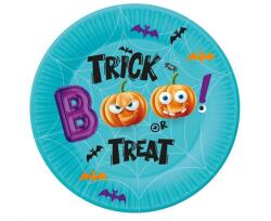 Trick or Treat papír tányér 18 cm, 6 db /cs