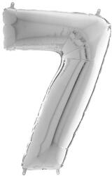  Héliumos fólia lufi, 7-es szám, 65 cm, ezüst - jatek21