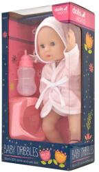 Dolls World Baba, 30 cm fürdethető, fürdőköpenyben, bilivel, cumisüveggel