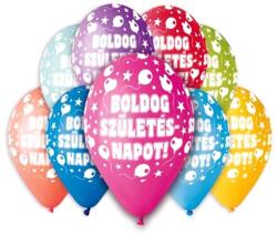 Boldog Születésnapot lufi 30 cm-es, 10db/csomag - jatek21