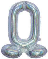  Ezüst színű hologramos lábas lufi - 0 - jatek21