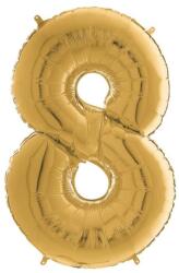  Héliumos fólia lufi, 8-as szám, 65 cm, arany