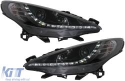 KITT Lightning LED hátsó lámpák Peugeot 206 ferdehátú 3/5 ajtóshoz (1998-2004) fekete füst (TLPE206BLED)