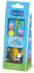 Peppa malac Hooray fém ergo evőeszköz készlet - 2 darabos (STF41238) - oliviashop