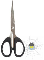 Optima irodai olló - 16cm - fekete