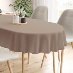 Goldea față de masă 100% bumbac - maro cafea - ovală 120 x 180 cm Fata de masa