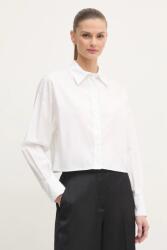 Calvin Klein pamut ing női, galléros, fehér, relaxed, K20K208068 - fehér 38