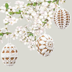 POL-MAK Húsvét Embroidered Eggs szalvéta 20 db-os 33x33 cm (PKK035782)