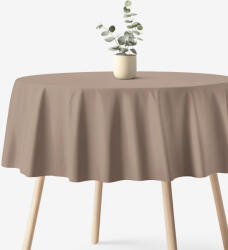 Goldea kör alakú pamut terítő - kávébarna Ø 150 cm
