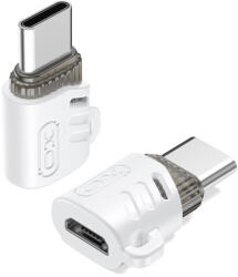 XO NB256G microUSB - USB-C adapter - fehér