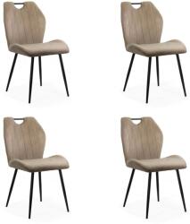 Chairs ON Set 4 scaune bucătărie, living din catifea bej