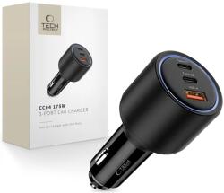 Tech-Protect CC04 încărcător auto cu 3 porturi PD175W negru (5906302361700)