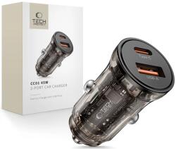 Tech-Protect CC01 încărcător auto cu 2 porturi PD45W/QC3.0 negru (5906302361298)