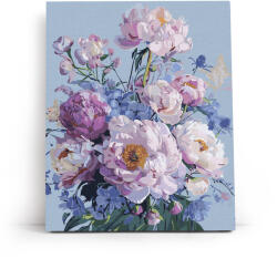 Varvikas Set pictura pe numere, cu sasiu, Reverie de bujori, 40x50 cm (MG2501e)