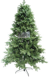 Flippy Brad artificial de Craciun, clasic bogat, pentru interior exterior, inaltime 150 cm, 390 ramuri bogate, Flippy, verde, suport metalic inclus (teo-106801)