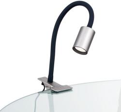 ORION Kurt szatén króm-fekete LED csiptetős lámpa (ORI-Str 10-489_S_CHR) LED 1 izzós IP20