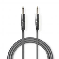 Nedis 6.35 mm Dugasz x2, PVC, nikkelezett, mono audio kábel, 1.5m (COTH23000GY15)