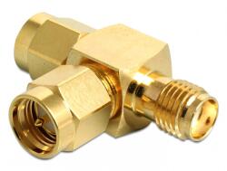 Delock Adaptor "forma T" SMA plug la SMA plug la SMA jack, Delock 88710 (88710)