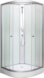 Sanimix íves Zuhanykabin Tálcával 80x80x200cm, 4mm Víztiszta üveggel