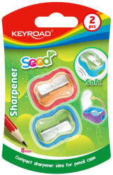 Keyroad Hegyező 1 lyukú fedeles 2 db/bliszter Keyroad Seed vegyes színek (38383) - printsisters