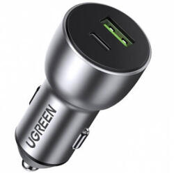 UGREEN Incarcator Auto UGREEN CD213 36W 3A 1x USB-A - 1x USB-C Gri (inc/ugr/cd213/30/3a/1x/1x/gr)