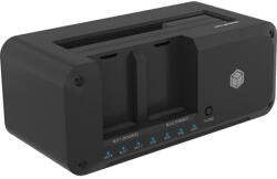 RaidSonic Clone & DockingStation 2.5"/3.5" SATA/m. 2 NVMe PCIe NVMe / SATA3 USB3.2 Gen2×1 A USB3.2 Gen2×1 C dokkoló (IB-2924MSCL-C31)