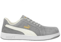 PUMA Iconic Suede Grey Low S1PL ESD FO HRO SR munkavédelmi cipő 41 (PUM-640030-41)