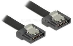 Delock kábel SATA FLEXI 6 Gb/s 10 cm fekete fém (DL83838) (DL83838)
