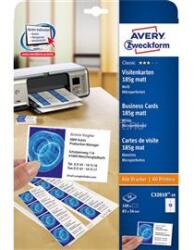 AVERY C32010-10 85x54mm univerzális 100db-os fehér névjegykártya (AVERY_C32010-10) (AVERY_C32010-10)