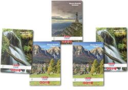 Herlitz Szett 5 db Herlitz Jegyzetfüzet, A4, 60 lap, 70g/nm, diktáló, lekerekített sarkok, Fedezze fel Romániát motívum (9487870-5)