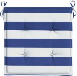 vidaXL 6 db kék és fehér csíkos szövet székpárna 40x40x3 cm 361013 (361013)