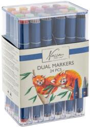 Craft Kézműves filctollak, 2 hegyű, 24 db/készlet (EMGJK145768)