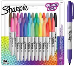 Sharpie Glam Pop állandó marker készlet, 34 db