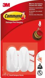 3M Command fehér öntapadós műanyag kampók, kis méret, 2 db (17082)