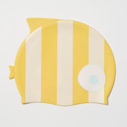Sunnylife gyerek úszósapka - Finn the Fish Mustard Stripe (S51SCMST)
