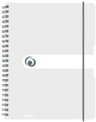 Herlitz Caiet A4 EOTG cu spira si elastic Herlitz, 80 file, 80 g/mp, Matematica, coperta PP Transparenta (11293107)