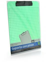 Office Box Clipboard standard Office box, A4, transparent PP, verde FR9238