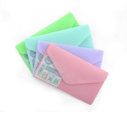 Office Box Plic card plastic Office box, Blush Pastel, prindere tip arici, tip V, culori asortate pastel FR90605