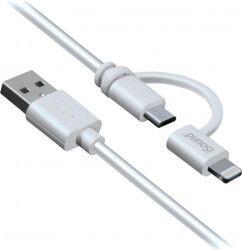 iSound Cablu iSound Cablu 2 in 1 USB la MFI Lightning sau MicroUSB 0.9m Alb (isound-5921)