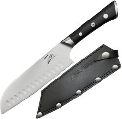 Zelite Razor-Edge, 7" santoku kés, 59 HRC, rozsdamentes acél (RE-SANT-59RW) (RE-SANT-59RW)