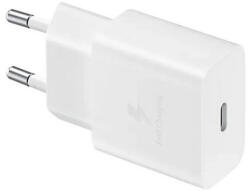  Hálózati töltő adapter, 15W, USB Type-C aljzat, PD, gyorstöltés, Samsung, fehér, gyári