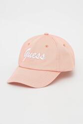 Guess șapcă de baseball din bumbac femei, culoarea portocaliu, cu imprimeu, V5GZ00 WFKN0 PPYA-CAD084_32X (V5GZ00.WFKN0)