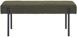 House Nordic Swindon pad, buklé, sötétzöld, fekete lábakkal 100x36x42, 5 cm (1401303) - leziteronline