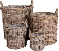 House Nordic Caor kosarak, kubu rattan, natúr 4 db (4401070) - leziteronline