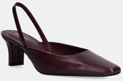 Calvin Klein pantofi de piele HEEL SLING PUMP 50 - LTH PPYA-OBD0PS_83X (HW0HW02267)