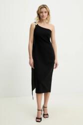 ANSWEAR rochie culoarea negru, midi, mulata BBYA-SUD08Z_99X (3097.TKK)