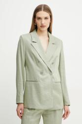 Guess sacou CAMILLE culoarea verde, cu doua randuri de nasturi, uni, W5GN63 WH5F0 PPYA-KZD0AS_91X (W5GN63.WH5F0)