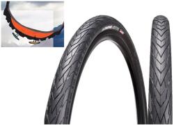 CYT (Chaoyang Tire) Chaoyang Kestrel H481 28x1, 5 (40-622) negatív V mintás slick külső gumi (köpeny), defektvédett (Rhino Skin), reflexcsíkos, 975g, fekete